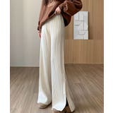 サイドスリットリブニットパンツ ボトムス リブニット | kirakiraShop | 詳細画像11