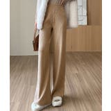 サイドスリットリブニットパンツ ボトムス リブニット | kirakiraShop | 詳細画像16