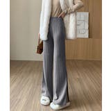 サイドスリットリブニットパンツ ボトムス リブニット | kirakiraShop | 詳細画像21