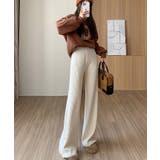 サイドスリットリブニットパンツ ボトムス リブニット | kirakiraShop | 詳細画像8