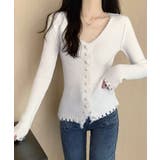 フリンジパールボタンアレンジカーディガン トップス カーディガン | kirakiraShop | 詳細画像7