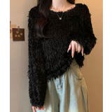 フェザーフリンジボリュームニットトップス トップス ニット | kirakiraShop | 詳細画像3