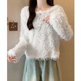 フェザーフリンジボリュームニットトップス トップス ニット | kirakiraShop | 詳細画像7