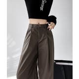 フェイクレザーストレートワイドレッグパンツ 3サイズ ボトムス | kirakiraShop  | 詳細画像6 