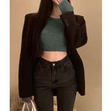 ショート丈リブニットトップス トップス リブニット | kirakiraShop  | 詳細画像15 