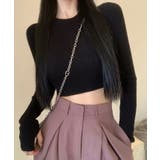 ショート丈リブニットトップス トップス リブニット | kirakiraShop  | 詳細画像4 