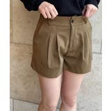 ブラウン | タック入りスラックスショートパンツ 全2色 ボトムス | kirakiraShop