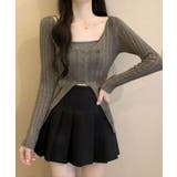 ダメージスリムニットカーディガン トップス カーディガン | kirakiraShop  | 詳細画像11 