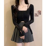 ダメージスリムニットカーディガン トップス カーディガン | kirakiraShop  | 詳細画像4 