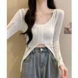 ダメージスリムニットカーディガン トップス カーディガン | kirakiraShop  | 詳細画像6 