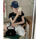 リボンプリントTシャツ トップス フィット | kirakiraShop  | 詳細画像6 