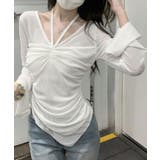 シャーリングリボンシアートップス シアートップス メッシュトップス | kirakiraShop  | 詳細画像12 