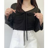 シャーリングリボンシアートップス シアートップス メッシュトップス | kirakiraShop  | 詳細画像18 