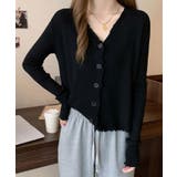 メロウフリルリブニットカーディガン トップス カーディガン | kirakiraShop  | 詳細画像7 