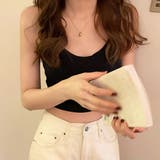 ブラック | カップ付きバックオープンハーフキャミソール インナー 下着 | kirakiraShop