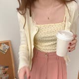 フラワーアイボリー | 無地&花柄キャミソール インナー トップス | kirakiraShop