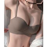 モカ | シームレス3Dクッションブラ インナー アンダーウェア | kirakiraShop