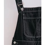 バックリボンカラーデニムショートサロペット 3サイズ 体型カバー | kirakiraShop | 詳細画像39