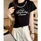 パールリボンプリントTシャツ トップス フィット | kirakiraShop  | 詳細画像8 