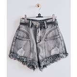 ベルト付きダメージデニムショートパンツ ボトムス ハーフパンツ | kirakiraShop  | 詳細画像21 