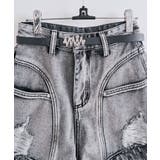 ベルト付きダメージデニムショートパンツ ボトムス ハーフパンツ | kirakiraShop  | 詳細画像23 