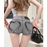 ハートショートデニムパンツ ボトムス コットンデニム | kirakiraShop  | 詳細画像9 