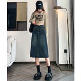 フロントスリットデニムスカート ボトムス デニムスカート | kirakiraShop  | 詳細画像12 