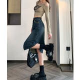 フロントスリットデニムスカート ボトムス デニムスカート | kirakiraShop  | 詳細画像5 