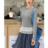 裾シアーレース切り替えトップス トップス 長袖 | kirakiraShop  | 詳細画像11 