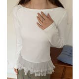 裾シアーレース切り替えトップス トップス 長袖 | kirakiraShop  | 詳細画像6 