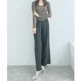 Uネック無地クロップド長袖Tシャツ トップス カットソー | kirakiraShop  | 詳細画像33 