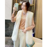 【SHOPLIST限定】ラビットエコファーベスト アウター トップス | kirakiraShop  | 詳細画像2 