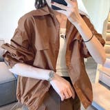 ブラウン | シャーリングワークシャツジャケット アウター ライトアウター | kirakiraShop