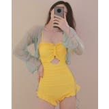 フリルリブワンピース 3サイズ 水着体型カバー | kirakiraShop | 詳細画像17