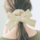 ライトベージュ | エコレザー2wayリボンシュシュ 小物 ヘアアクセサリー | kirakiraShop 