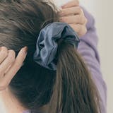 ブルー | エコレザーシュシュ 小物 ヘアアクセサリー | kirakiraShop 