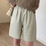 クリーム | 【SHOPLIST限定】フェイクレザー切りっぱなしショートパンツ 2サイズ ボト… | kirakiraShop 