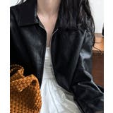 フェイクレザージップジャケット アウター 羽織り | kirakiraShop | 詳細画像6