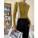 襟付きリブニットトップスカーディガン カーディガン 羽織り | kirakiraShop | 詳細画像17