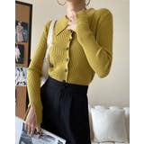襟付きリブニットトップスカーディガン カーディガン 羽織り | kirakiraShop | 詳細画像19