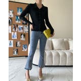 襟付きリブニットトップスカーディガン カーディガン 羽織り | kirakiraShop | 詳細画像4