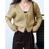 【SHOPLIST限定】くるみボタンケーブルニットショートカーディガン トップス… | kirakiraShop  | 詳細画像12 