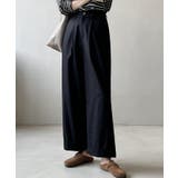 ブラック | ハイウエストダブル仕立てスラックス 2サイズ ボトムス | kirakiraShop