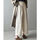 オフホワイト | ハイウエストダブル仕立てスラックス 2サイズ ボトムス | kirakiraShop