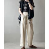 ハイウエストダブル仕立てスラックス 2サイズ ボトムス | kirakiraShop | 詳細画像4