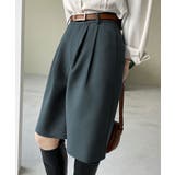 ブルーグリーン | Aラインスラックスハーフパンツ 2サイズ ボトムス | kirakiraShop