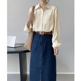 【SHOPLIST限定】襟付きサテンシンプルブラウス 2色 2サイズ | kirakiraShop  | 詳細画像14 