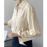 【SHOPLIST限定】襟付きサテンシンプルブラウス 2色 2サイズ | kirakiraShop  | 詳細画像18 