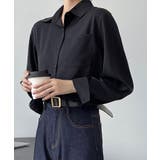 【SHOPLIST限定】襟付きサテンシンプルブラウス 2色 2サイズ | kirakiraShop  | 詳細画像5 