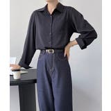 【SHOPLIST限定】襟付きサテンシンプルブラウス 2色 2サイズ | kirakiraShop  | 詳細画像6 